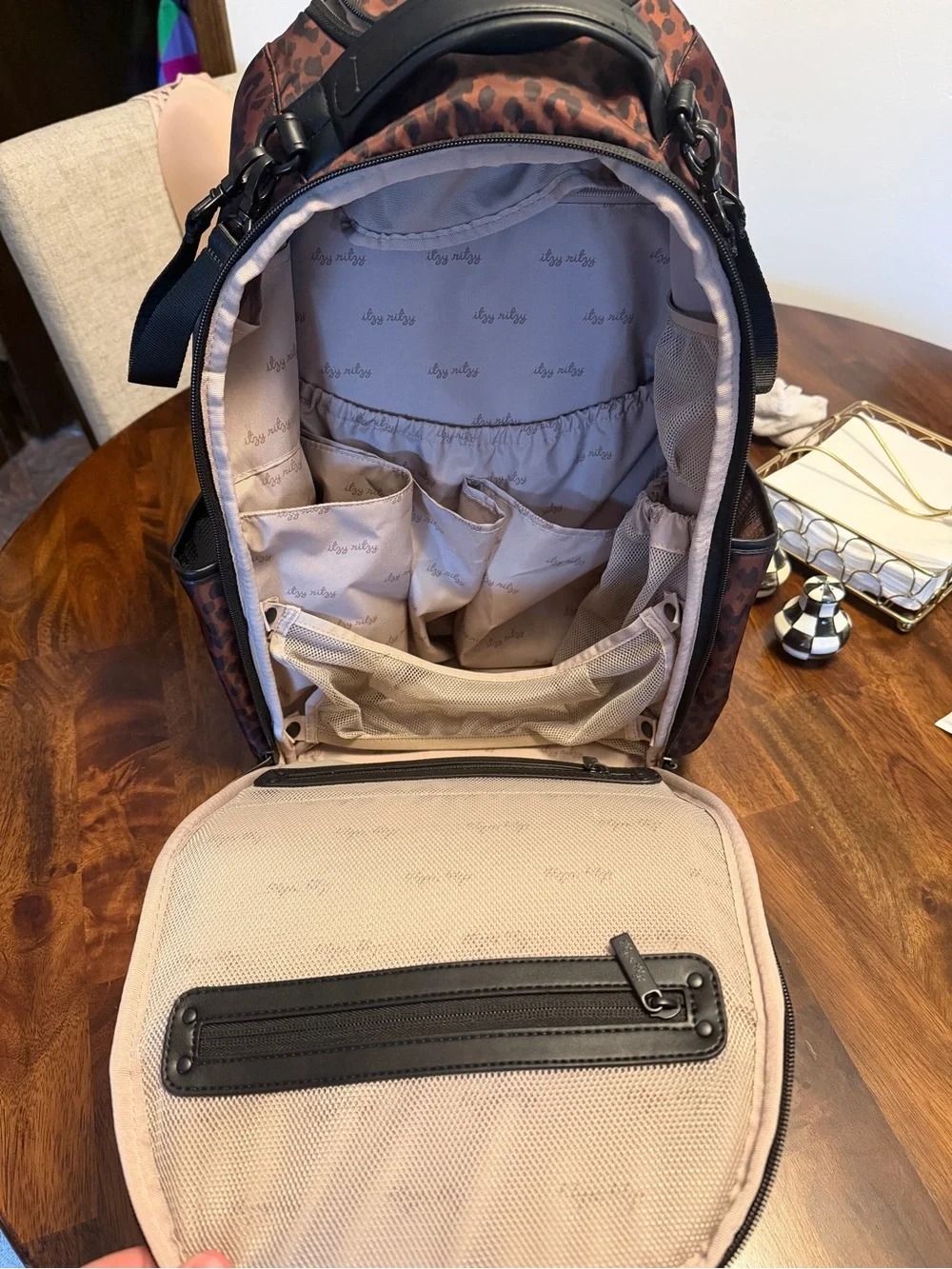 ITZY RITZY ‘BOSS PLUS’ LARGE LEOPARD DIAPER BAG
